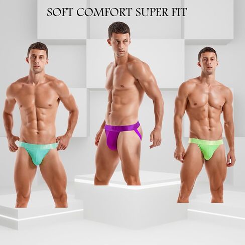 JOCKMAIL 3PCS/Pack Jock straps for Men Breathable Mens Jockstrap Athletic Supporter for Gym,Nightclubs & Special Occasions in Saudi Arabia