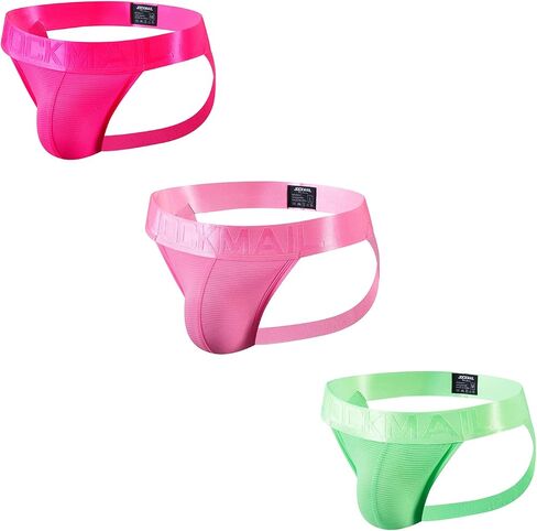 JOCKMAIL 3PCS/Pack Jock straps for Men Breathable Mens Jockstrap Athletic Supporter for Gym,Nightclubs & Special Occasions in Saudi Arabia