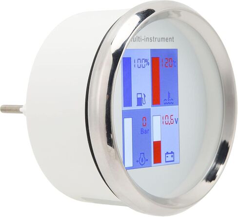 85mm Digital Temp Gauge LED Backlight High IP67 Multi Function Gauge for Yachts Ships Speedboats Black Dial Black Front Cover 910 00275 (Black Dial White Front Cover 910 00274) in Saudi Arabia