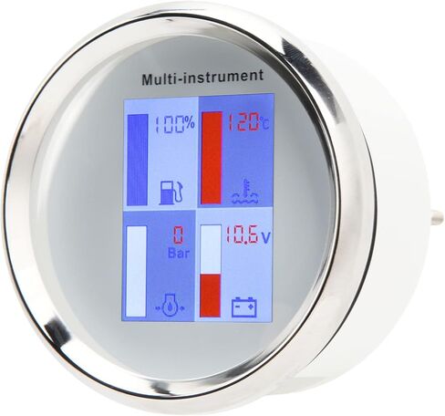 85mm Digital Temp Gauge LED Backlight High IP67 Multi Function Gauge for Yachts Ships Speedboats Black Dial Black Front Cover 910 00275 (Black Dial White Front Cover 910 00274) in Saudi Arabia