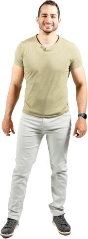 مثالي جين TPJ Mens Slim Sway Fit Denkhaki Pants in Kuwait