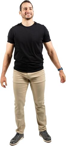 مثالي جين TPJ Mens Slim Sway Fit Denkhaki Pants in Kuwait