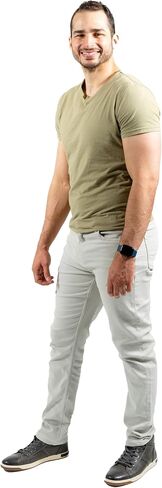 مثالي جين TPJ Mens Slim Sway Fit Denkhaki Pants in Kuwait