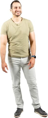مثالي جين TPJ Mens Slim Sway Fit Denkhaki Pants in Kuwait