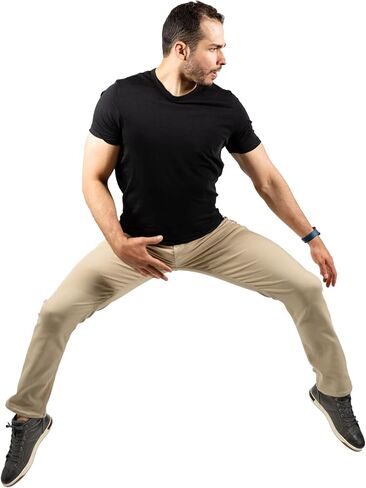 مثالي جين TPJ Mens Slim Sway Fit Denkhaki Pants in Kuwait