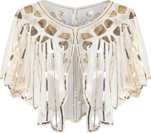 Women's 1920s Shawl Wraps,Sequin Flapper Evening Shawls for women Gatsby Accessories for Harlem Night in Kuwait