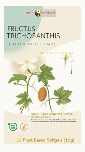 Fructus Trichosanthis (Gua Lou Seed Extract) Dietary Supplement, 30 Plant Based Capsules (15 g), Non-GMO in Saudi Arabia