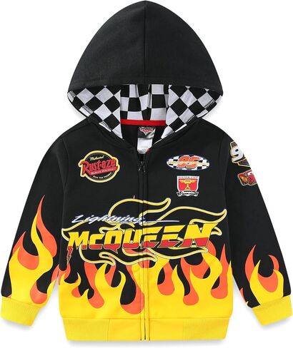 سيارات ديزني Lightning McQueen Boys Fleece zip up hoodie للأطفال الكبار in Saudi Arabia