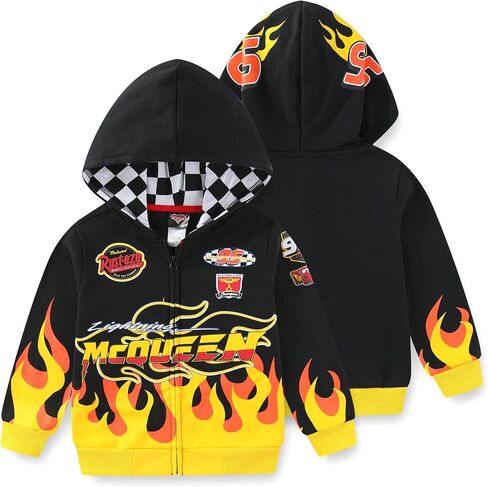 سيارات ديزني Lightning McQueen Boys Fleece zip up hoodie للأطفال الكبار in Saudi Arabia