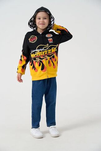 سيارات ديزني Lightning McQueen Boys Fleece zip up hoodie للأطفال الكبار in Saudi Arabia