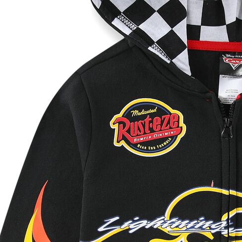 سيارات ديزني Lightning McQueen Boys Fleece zip up hoodie للأطفال الكبار in Saudi Arabia