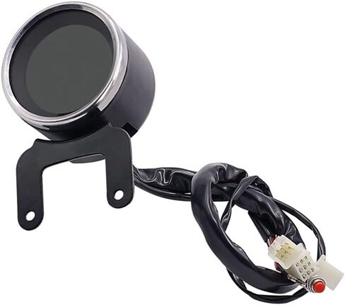 Bicycle Speedometer Odometer Cycle Bike Computer with LCD Display, 12V Digital Gauge Motorcycle Odometer/Tachometer/Temperature Fuel Gauge Universal, with Sensor Accessories in Saudi Arabia