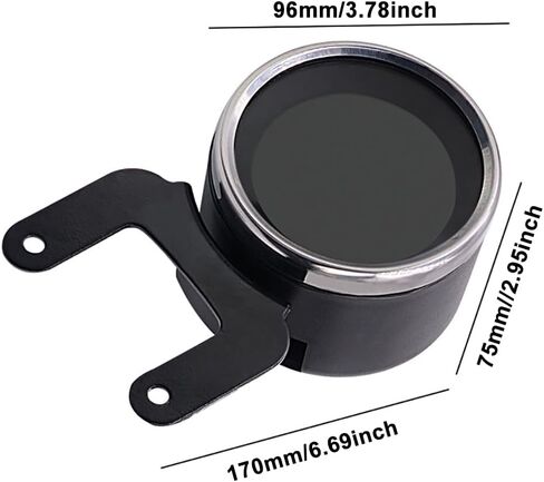 Bicycle Speedometer Odometer Cycle Bike Computer with LCD Display, 12V Digital Gauge Motorcycle Odometer/Tachometer/Temperature Fuel Gauge Universal, with Sensor Accessories in Saudi Arabia