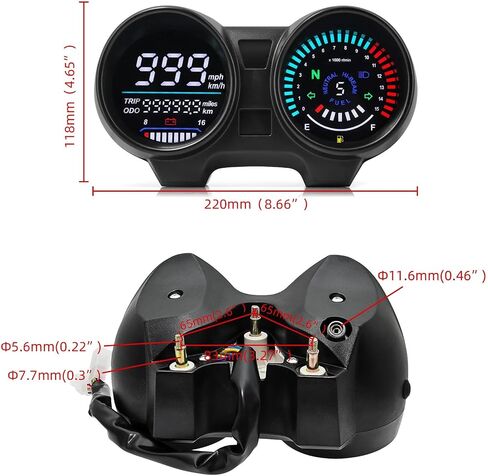 عداد السرعة للدراجات النارية عداد المسافات الرقمية الشاشة الرقمية LCD لـ CG125 Brazil Titan CG150 Fan150 Riders in Saudi Arabia