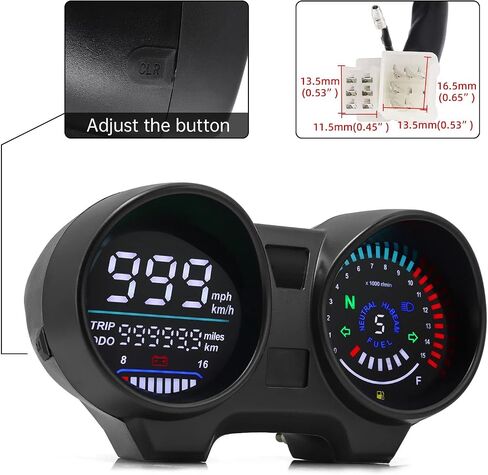 عداد السرعة للدراجات النارية عداد المسافات الرقمية الشاشة الرقمية LCD لـ CG125 Brazil Titan CG150 Fan150 Riders in Saudi Arabia