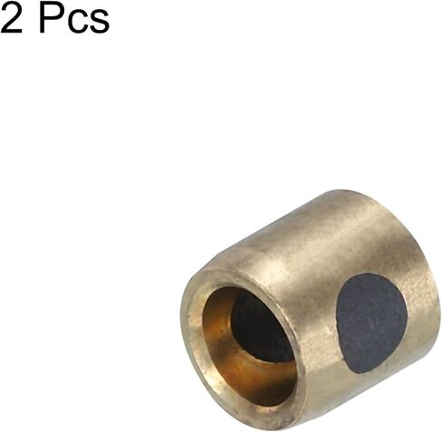 MECCANIXITY Sleeve Bearings 5mm/0.2" Bore,7mm/0.28" OD,20mm/0.79" Height,Wrapped Oilless Bushings Brass Graphite,JDB Oilless Graphite Lubricating Brass Bearing Bushing Sleeve Pack of 2 in Saudi Arabia