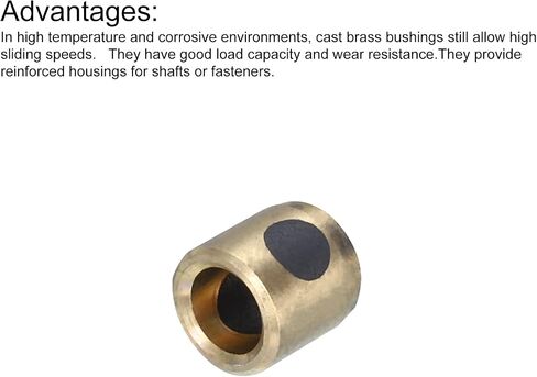 MECCANIXITY Sleeve Bearings 5mm/0.2" Bore,7mm/0.28" OD,20mm/0.79" Height,Wrapped Oilless Bushings Brass Graphite,JDB Oilless Graphite Lubricating Brass Bearing Bushing Sleeve Pack of 2 in Saudi Arabia