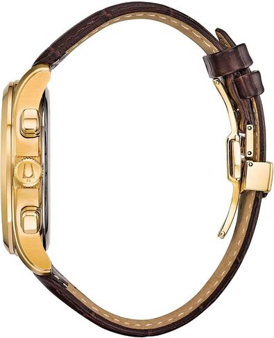 Bulova Men's Classic Wilton Brown Leather Strap Watch | 46.5mm | 97B169 in Saudi Arabia