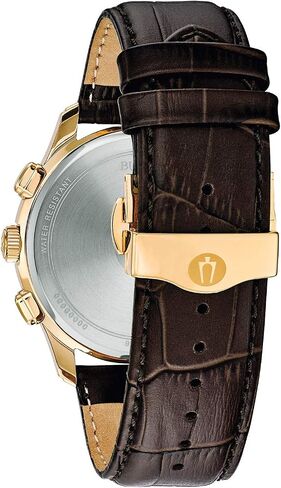 Bulova Men's Classic Wilton Brown Leather Strap Watch | 46.5mm | 97B169 in Saudi Arabia