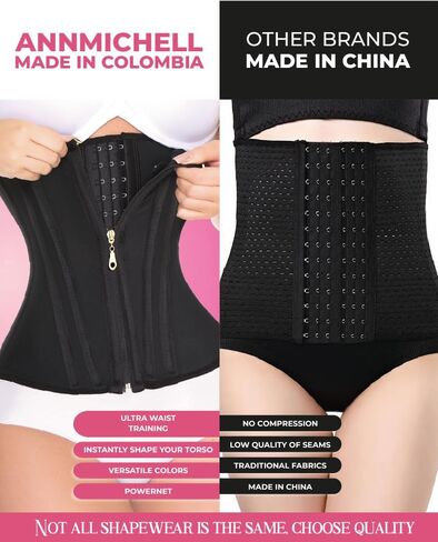 Annmichell Colombian ultra Waist Trainer Faja Stage 4 Compression with internal band for Women fupa tummy control in Saudi Arabia