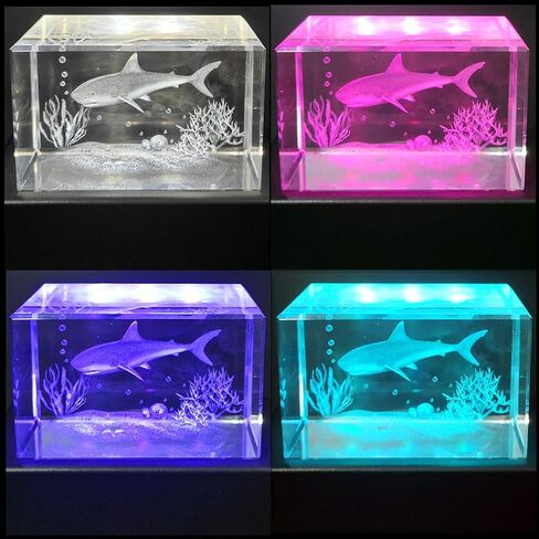 EUSTUMA LED Light Base Rectangle Display Stand In A Variety of Colors,Lighted Up Stand Color Changing Small LED for 3D Glass Crystal Art,Holiday Party Decoration. (Black, Small) in Kuwait