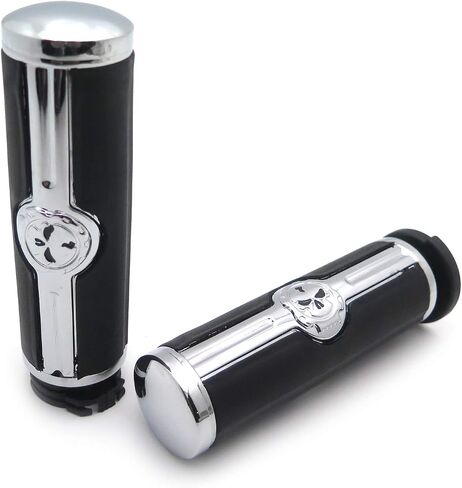 XKMT-Chromed Handlebar Skull Grips to Compatible with 96-07 Touring Models and96-later VRSC XL XR Dyna Softail(Except FLSTSE2/3 FLSTNSE and FXSBSE) Chrome [B07FMKMQJN] in Saudi Arabia