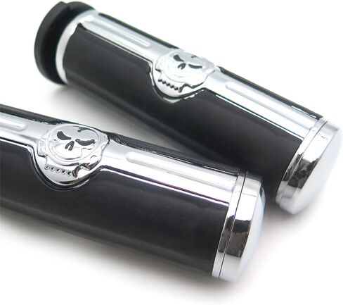 XKMT-Chromed Handlebar Skull Grips to Compatible with 96-07 Touring Models and96-later VRSC XL XR Dyna Softail(Except FLSTSE2/3 FLSTNSE and FXSBSE) Chrome [B07FMKMQJN] in Saudi Arabia