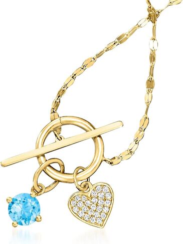 Pure Collection by Ross-Simons Italian 14kt Yellow Gold Charm-Compatible Lumachina-Chain Toggle Necklace in Saudi Arabia
