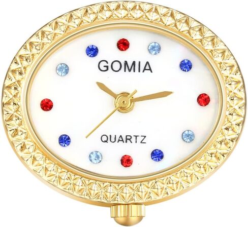 JewelryWe Novelty Finger Watch Classic Oval Colorful Dial Quartz Adjustable Open Rings Watches for Men Women in Saudi Arabia