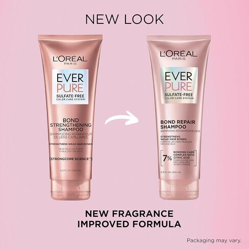 L'Oreal Paris EverPure Sulfate-Free Vegan Hair Care Kit - Shampoo and Conditioner to Strengthen and Repair Hair Bonds (Packaging May Vary) in Kuwait