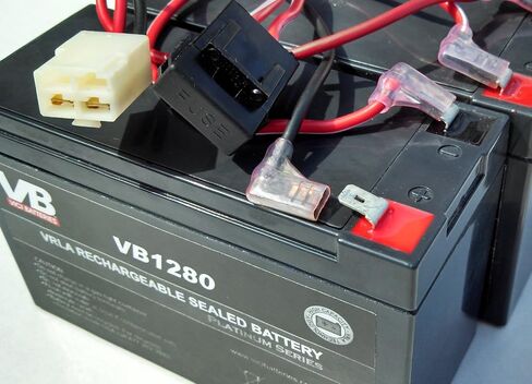 Razor 12 Volt 7ah Electric Scooter Batteries عالية الأداء - مجموعة من 2 تشمل تسخير الأسلاك الجديد in Saudi Arabia