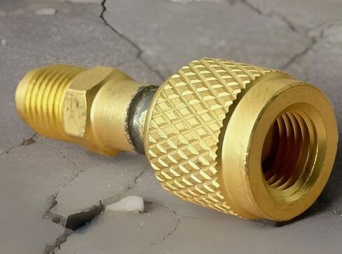 R32 Reverse Thread 1/4" Female, 1/4" Male Adapter for A2L R454B/R32 Tanks in Saudi Arabia
