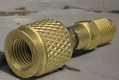 R32 Reverse Thread 1/4" Female, 1/4" Male Adapter for A2L R454B/R32 Tanks in Saudi Arabia