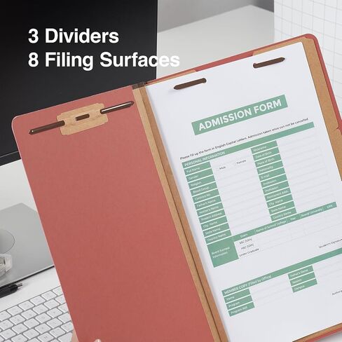 Staples Colored Pressboard Classification Folders, Letter, 3 Partitions, Light Blue, 20/Pack in Saudi Arabia