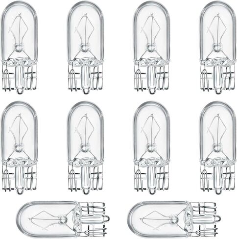 10pcs T10 Car Brake Light Light ، 12V 5w Foot Foot Mini Lights ، Quartz Glass Entergle Lights ، Live and Play Lights ، Light Brake Light Trend Light Lights Exclues (T10) in Kuwait