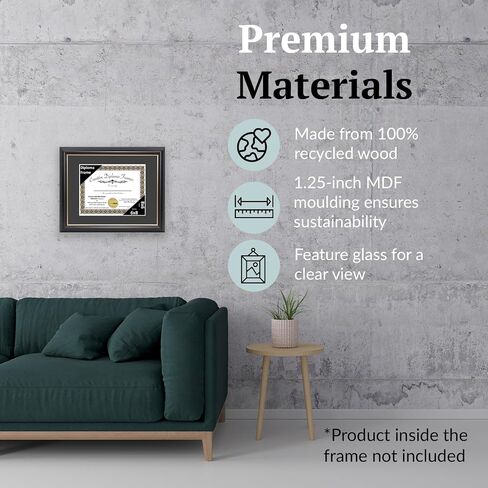 إطارات الصور الإبداعية 14 "× 17" Rockefeller Black مع إطار دبلوم حافة الذهب ، يعرض شهادة 14 "× 17" أو وثيقة 16 "× 20" بدون حصيرة ، إطار شهادة جامعية ، زجاج كامل ، حصيرة أسود in Saudi Arabia