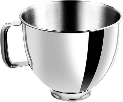 5.5 Quart Stainless Steel Mixer Bowl for KitchenAid Stand Mixers, Compatible with 4.5 & 5 QT KitchenAid Tilt-Head Mixers, KitchenAid Mixer Accessories, KitchenAid Replacement Bowl (5.5 QT) in Saudi Arabia