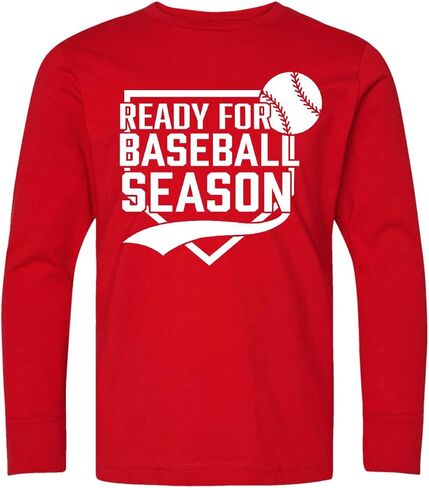 inktastic I'm Ready for Baseball Season Youth Long Sleeve T-Shirt in Saudi Arabia