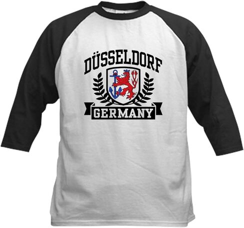 CafePress Dusseldorf Germany Kids Baseball Jersey Kids Cotton Baseball Jersey, 3/4 Raglan Sleeve Shirt in Kuwait