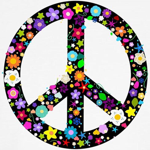 Cafepress Hippie Forty Peace Sign Kids Baseball Jersey Kids Cotton Baseball Jersey ، 3/4 Raglan Sleeve Shirt in Saudi Arabia