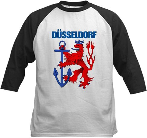 Cafepress Dusseldorf Kids Baseball Jersey Kids Cotton Baseball Jersey ، 3/4 Raglan Sleeve Shirt in Saudi Arabia