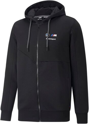 PUMA Mens Bmw Mms Motorsport Hooded Sweat Jacket Athletic Outerwear Casual Comfort Technology - Black - Size S in Saudi Arabia