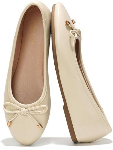 Project Cloud Ballet Flats for Women - Non-Slip Womens Flats (Ashley) | Durable Genuine Leather Insole and Lightweight Design with Comfortable Memory Foam Flats for Everyday Wear in Saudi Arabia