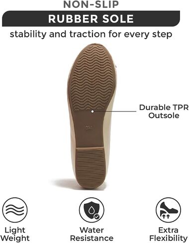Project Cloud Ballet Flats for Women - Non-Slip Womens Flats (Ashley) | Durable Genuine Leather Insole and Lightweight Design with Comfortable Memory Foam Flats for Everyday Wear in Saudi Arabia