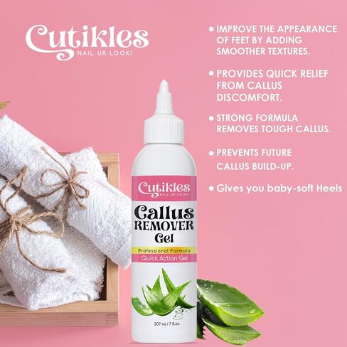 Callus Remover Gel for Feet. Strong Professional Formula Removes Tough Callus Instantly. Get Spa like Pedicures at home - 1 Fl Oz in Saudi Arabia