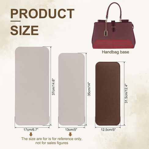 PATIKIL Felt Base Shaper 15x7 Inch, Bag Bottom Shaper Pad Purse Liner Board Insert Arc Corner for Handbags Tote Crossbody Bag Backpack, Black in Saudi Arabia