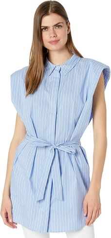 Bardot Stripe Shoulder Pad Shirtdress in Saudi Arabia