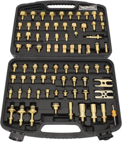 أدوات تكييف Automotive Conditioning Test Test Kit Premium Brass AC AC ACT ACT AUTS AUTS CONFTRUSHT 77 PIETS CONFICE REPAR in Saudi Arabia