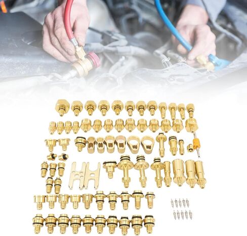 أدوات تكييف Automotive Conditioning Test Test Kit Premium Brass AC AC ACT ACT AUTS AUTS CONFTRUSHT 77 PIETS CONFICE REPAR in Saudi Arabia