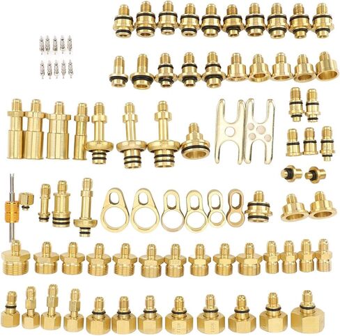 أدوات تكييف Automotive Conditioning Test Test Kit Premium Brass AC AC ACT ACT AUTS AUTS CONFTRUSHT 77 PIETS CONFICE REPAR in Saudi Arabia